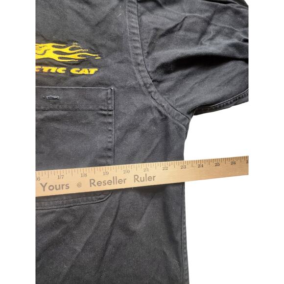 Vintage Arctic Cat Button Up Shirt Mens Large Flame Logo Snowmobile Racing Y2K - Picture 6 of 16